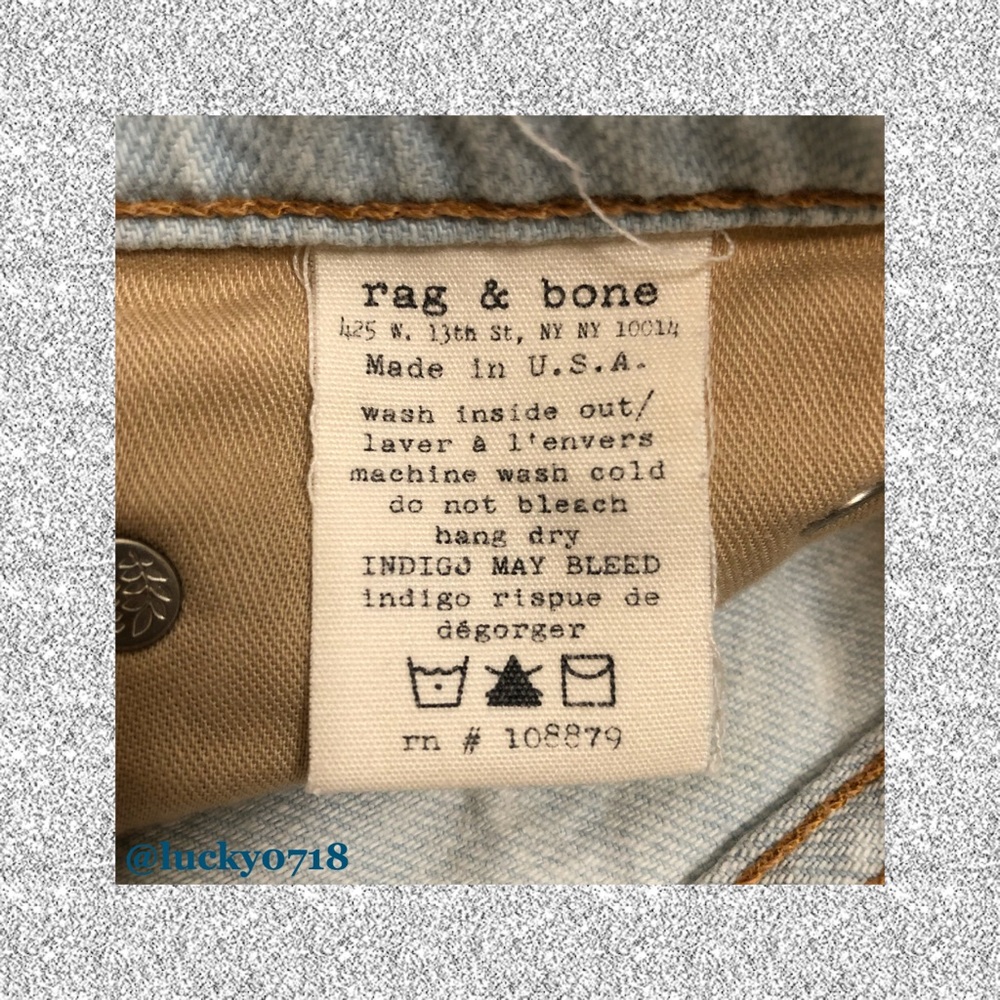 Rag & Bone EUC Bleach Out Cut Off Jean Short Sz 27 - Picture 8 of 8